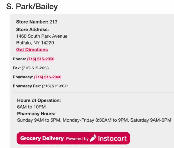 opening hours Tops Market
