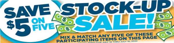 Tops save $5 when buy 5